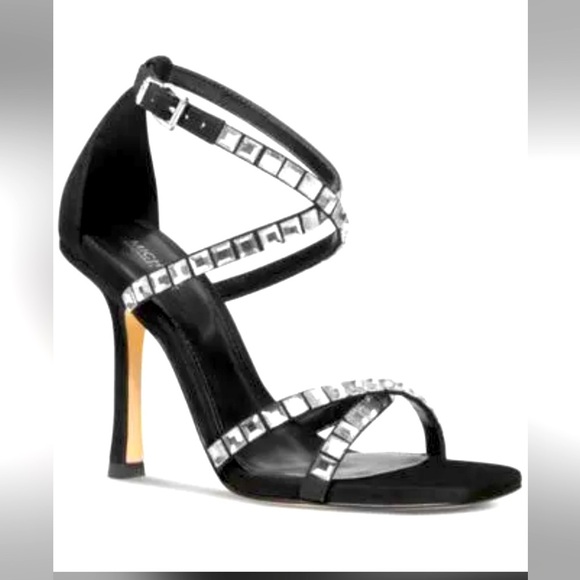*Final Price* Michael Kors Celia Crystal Embellished Suede Sandal NIB Size 7 - Picture 1 of 3